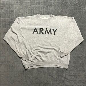 Vintage 90s Army Official Gray Mens Large Crewneck
